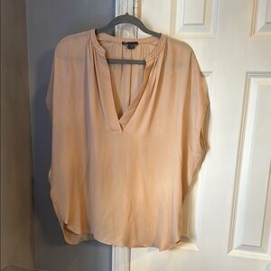 Vince Cream Blouse with Dolman Sleeves and V-neck